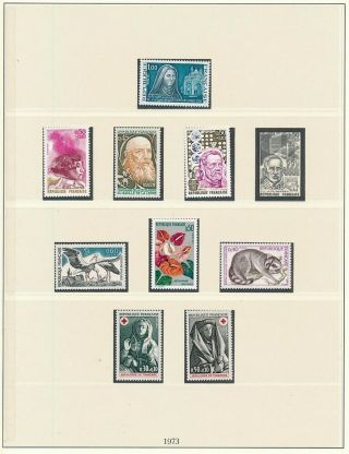 D003502 France 1973 Selection Of Mnh Stamps
