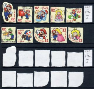 Japan 2017 Mario Set Of 10 Scott 4123a - J