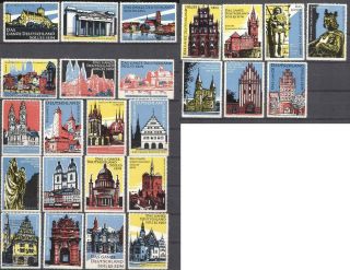 Germany Set Of Poster Stamps Mnh Old German Cities And Sights