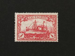 German Colonies Stamp - Kiauchau Mlh 1909 - 1918 Watermark 1/2 Dollar