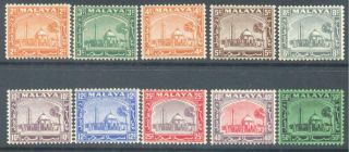 Malaya State Selangor 1935/41 Klang Mosque Values To 50c (10)