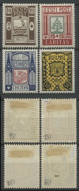No: 68739 - Estonia (1937) - " Caritas " - An Old & Complete Set - Mh