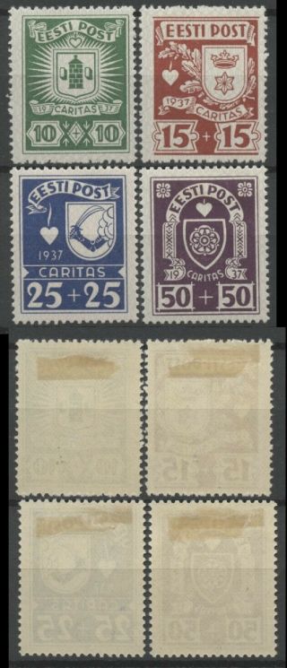 No: 68738 - Estonia (1937) - " Caritas " - An Old & Complete Set - Mh