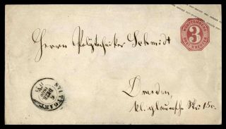 Mayfairstamps Germany Wurttemberg Stuttgart To Dresden Stationery Cover Wwb80219