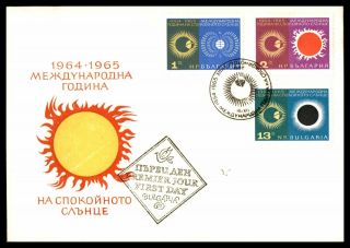 Mayfairstamps Bulgaria 1965 Set Of 3 Sun First Day Cover Wwb73745