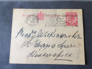 Rare Hand Written Letter Envelope Stamp Cover 1923 1924 British Empire