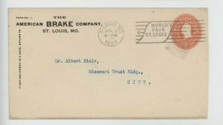 Mr Fancy Cancel American Brake Company St Louis Mo 1903 Cvr 1617
