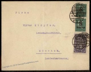 Germany Inflation 278x Cover Aug 31 1923 Last Day Rate Bremen 72591