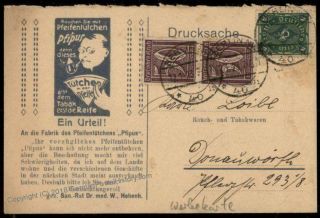 Germany 1923 Inflation Pfipus Pipe Ash Pockets Advertising Cover 72975