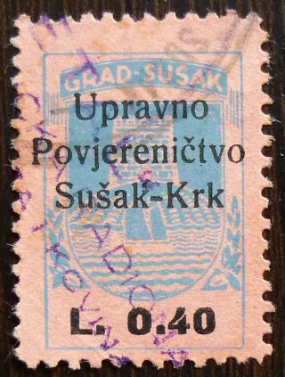 Italy Revenue Stamp Croatia Slovenia Yugoslavia N7