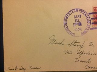 US Stamp Scott 644 1927 2 Cent Burgoyne Campaign Cleveland Aug 3 UNCACHET FDC 2