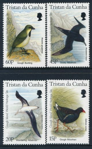 1996 Tristan Da Cunha Gough Island World Heritage Site Set Of 4 Fine Mnh