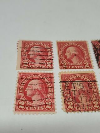 Rare old George Washington 2 cent stamp dark red lot 7 total 2