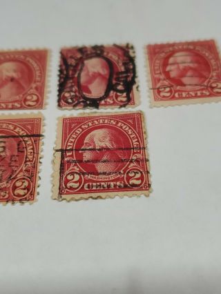 Rare old George Washington 2 cent stamp dark red lot 7 total 3