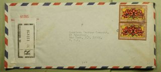 Dr Who 1971 British Honduras To Usa Registered Air Mail C137098