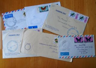 British Solomon Islands 6 Commercial Covers With Various Postal Agency Markings