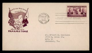 Dr Who 1939 Uss Charleston Navy Ship In Canal Zone 25 Years Fdc C135867