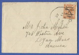 W504 - Ireland 1922 2d Rate Cover,  Clones,  County Monaghan Large Rubber Cds