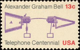 1976 13c Telephone,  Alexander Graham Bell Scott 1683 F/vf Nh