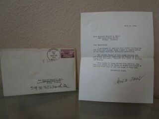 1936 Oregon Territory 3 Cent Stamp Postmaster General James Farley Signed
