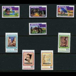 Barbuda 1981 2 Sets.  Picasso & Girl Guide.  Sg 560 - 563 & 598 - 601.  Mnh.  (ar686)