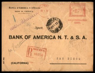 Mayfairstamps Italy 1932 To Bank Of America San Diego California Cover Wwb74565