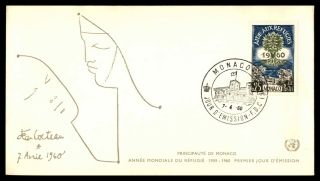 Mayfairstamps Monaco 1960 Jean Cocteau The Year Of The Refugee United Nations Or