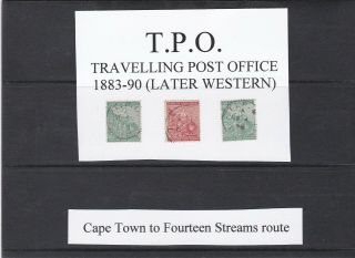 Cape Of Good Hope Tpo Travelling Post Office Cancels (western) Route 1883 - 1890