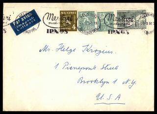 Mayfairstamps Finland 1957 To Brooklyn York Ari Mail Cover Wwb74599