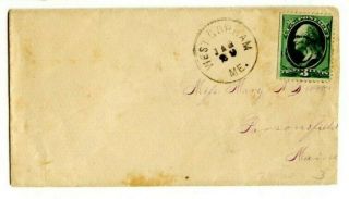 Me - Maine=west Gorham - Cds Cxl - Cover - 3 Cent Bank Note - C.  1870 