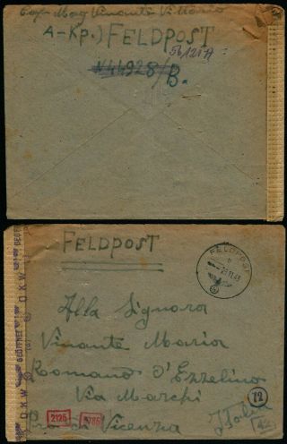 C286 Germany Censored Fieldpost Cover Fpo 44928 B Romano D 