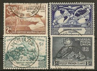 Solomon Islands 1949 Upu Sg77/80 Fu