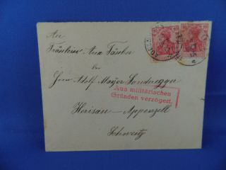 Germany Old Cover 1915 To Switzerland Censored (n1/44)