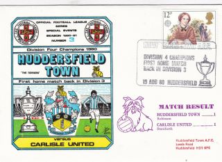 Gb 1980 - 81 Football League Huddersfield Town V Carlisle United Fdc