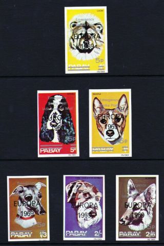 Post Strike 1971 Pabay Dogs Europa Set Imperf Um - Cinderella