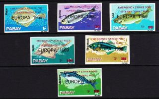 Post Strike 1971 Pabay Fish Europa Set Imperf Um - Cinderella