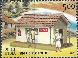 India 2008 Philately Day Post Box Post Man Delivering Mail Stamp 1v Mnh