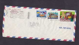 Vietnam 1970 Multi Franked Airmail Cover To The Usa