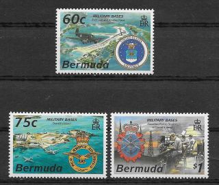 Bermuda,  1995,  Military Bases,  Set Of 3 Stamps,  Perf,  Mnh