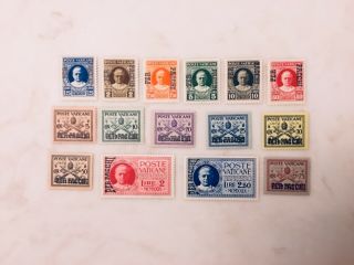 1931 Vatican Stamps - Sc Cat Q1 - Q15 Lh Og Complete Set Parcel Post