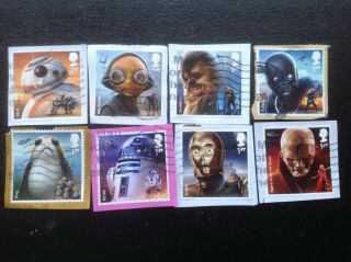 Gb Stamps Full Set 2017 Star Wars Droids And Aliens Postally Commemorative