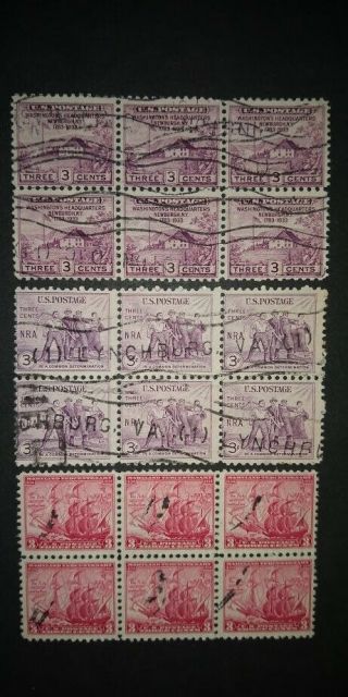 30 Us Stamps In 5 Blocks Of 6,  Scott S 714,  719,  727,  732,  736,  1932 - 1934