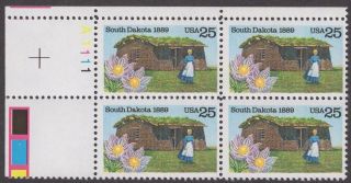 Scott 2416 - Us Plate Block Of 4 - South Dakota Statehood - Mnh - 1989