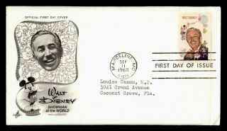 Dr Who 1968 Fdc Walt Disney Mickey Mouse Art Craft Cachet E51025