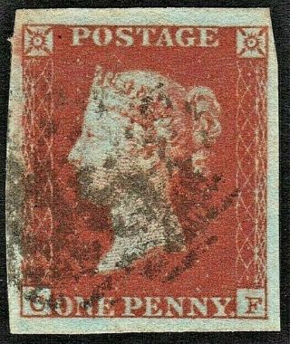 1841 Gb Qv 1d Red - Brown Sg8,  Plate 64,  (of),  4 Large Margins,  1844 Type Cd