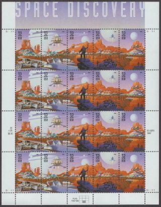 Scott 3238 - 3242 - Us Souvenir Sheet Of 20 - Space Discovery - Mnh - 1998