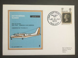 1970 Airways Britten Norman Islander Bembridge - Calne First Flight Cover