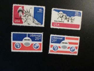 United States Scott C87 - C90,  A Set Of Four Airmail Stamps From 1974 - 1975