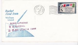 Nike - Apache Us German Rocket Fired Wallops Island Va July 14 1966