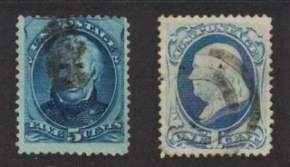 Large Banknotes Sc 179 & 182 Well Centered Fancy Cncl.